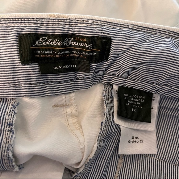 Vintage Y2K Eddie Bauer Blakely Fit Cropped Pants White 12 - Picture 3 of 7